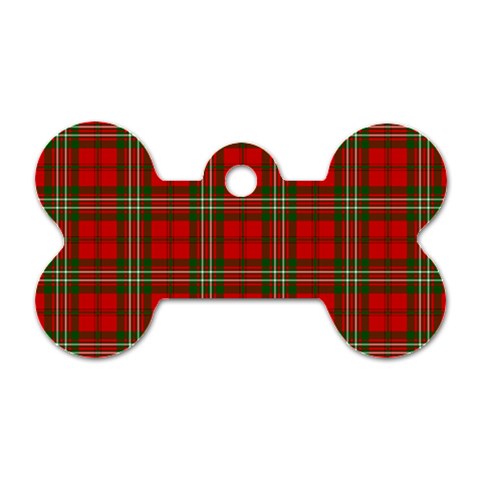 Scott Tartan Dog Tag Bone (One Side) from ArtsNow.com Front