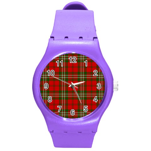 Scott Tartan Round Plastic Sport Watch (M) from ArtsNow.com Front