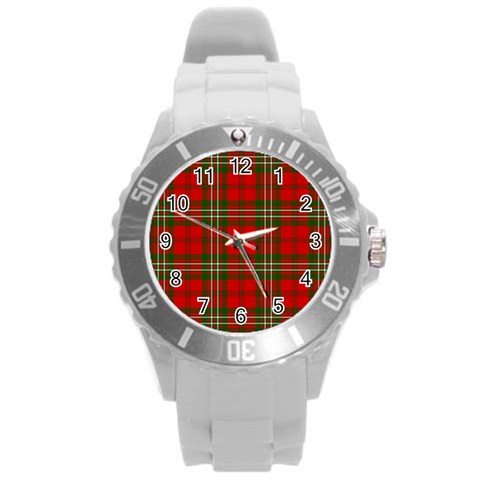 Scott Tartan Round Plastic Sport Watch (L) from ArtsNow.com Front