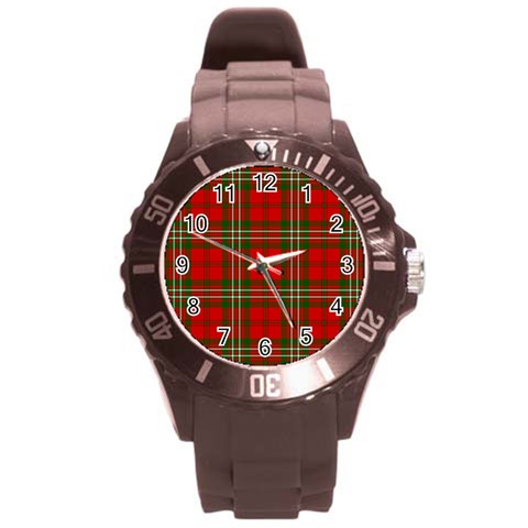 Scott Tartan Round Plastic Sport Watch (L) from ArtsNow.com Front