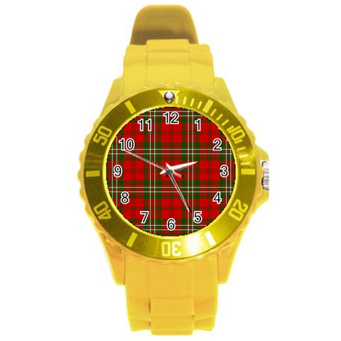 Scott Tartan Round Plastic Sport Watch (L) from ArtsNow.com Front
