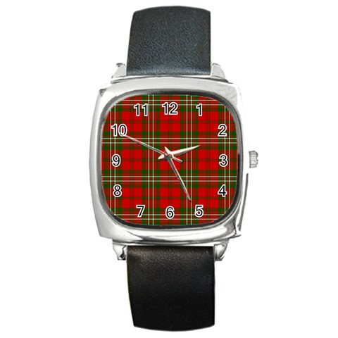 Scott Tartan Square Metal Watch from ArtsNow.com Front
