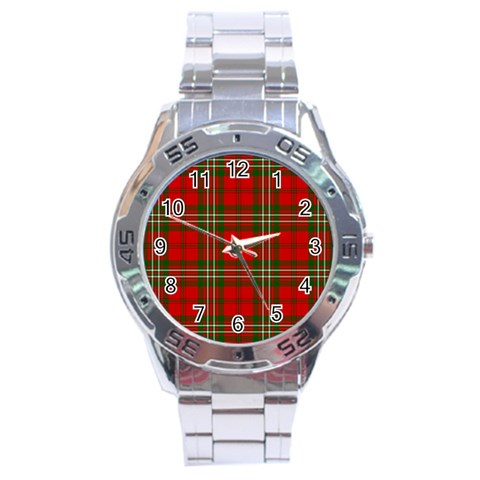 Scott Tartan Stainless Steel Analogue Watch from ArtsNow.com Front