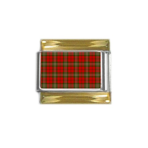 Scott Tartan Gold Trim Italian Charm (9mm) from ArtsNow.com Front
