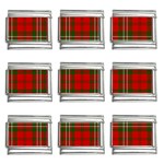 Scott Tartan 9mm Italian Charm (9 pack)