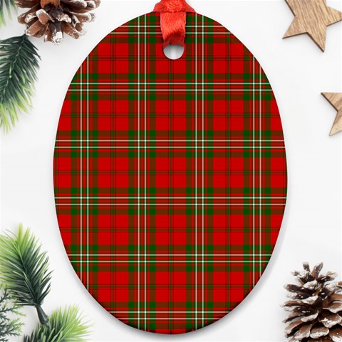 Scott Tartan Ornament (Oval) from ArtsNow.com Front