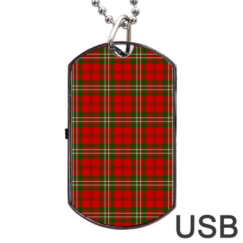 Scott Tartan Dog Tag USB Flash (Two Sides) from ArtsNow.com Front