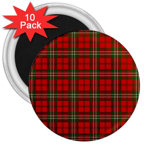 Scott Tartan 3  Magnet (10 pack) from ArtsNow.com Front