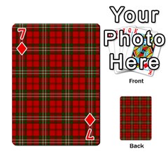 Scott Tartan Playing Cards 54 Designs from ArtsNow.com Front - Diamond7