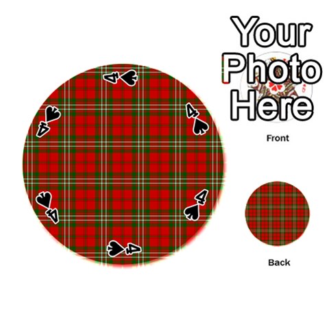 Scott Tartan Playing Cards 54 (Round) from ArtsNow.com Front - Spade4