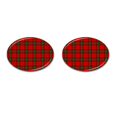 Seton Tartan Cufflinks (Oval) from ArtsNow.com Front(Pair)