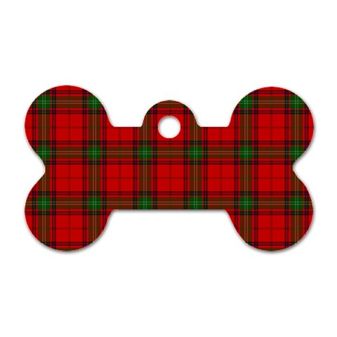 Seton Tartan Dog Tag Bone (One Side) from ArtsNow.com Front