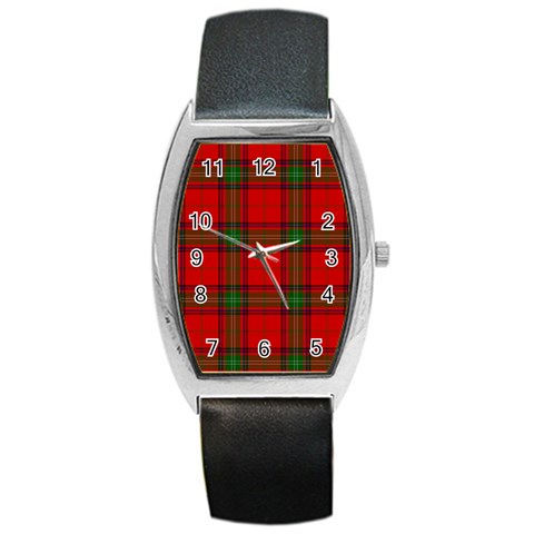 Seton Tartan Barrel Style Metal Watch from ArtsNow.com Front