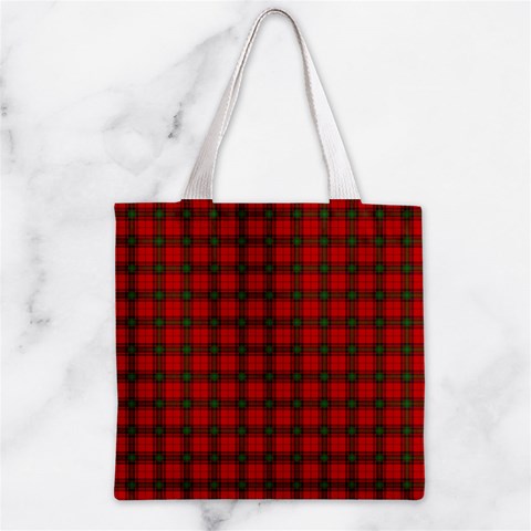 Seton Tartan Zipper Grocery Tote Bag from ArtsNow.com Back