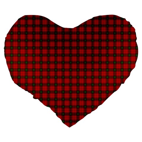 Seton Tartan Large 19  Premium Heart Shape Cushion from ArtsNow.com Back