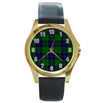 Armstrong Tartan Round Gold Metal Watch