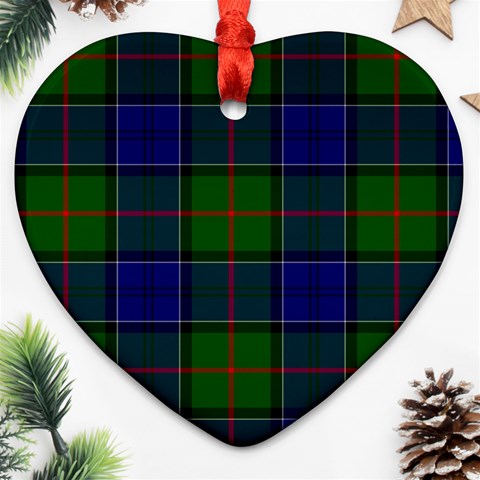 Colquhoun Tartan Heart Ornament (Two Sides) from ArtsNow.com Back