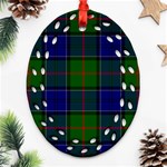 Colquhoun Tartan Oval Filigree Ornament (Two Sides)