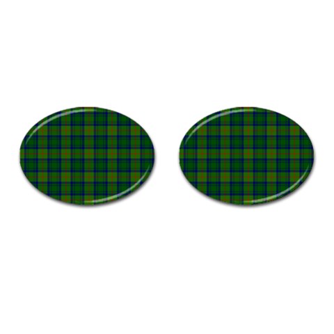 Cranstoun Tartan Cufflinks (Oval) from ArtsNow.com Front(Pair)