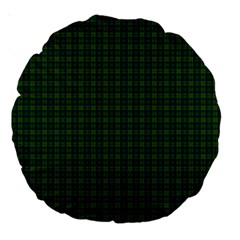 Cranstoun Tartan Large 18  Premium Round Cushion from ArtsNow.com Front