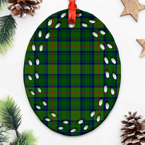 Cranstoun Tartan Ornament (Bell) Ornament (Oval Filigree) from ArtsNow.com Front
