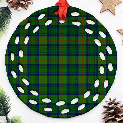 Cranstoun Tartan Ornament (Round Filigree) from ArtsNow.com Front