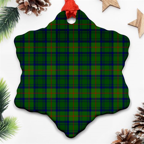 Cranstoun Tartan Snowflake Ornament (Two Sides) from ArtsNow.com Front