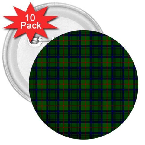 Cranstoun Tartan 3  Button (10 pack) from ArtsNow.com Front