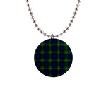 Gordon Tartan 1  Button Necklace