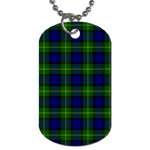 Gordon Tartan Dog Tag (One Side) from ArtsNow.com Front
