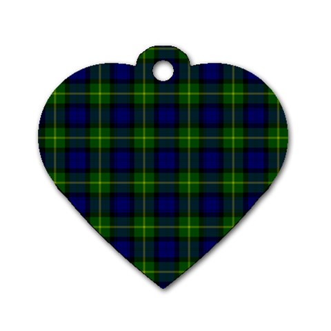 Gordon Tartan Dog Tag Heart (Two Sides) from ArtsNow.com Back