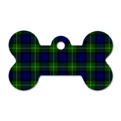 Gordon Tartan Dog Tag Bone (Two Sides) from ArtsNow.com Back