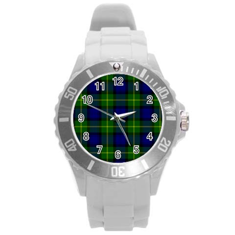 Gordon Tartan Round Plastic Sport Watch (L) from ArtsNow.com Front