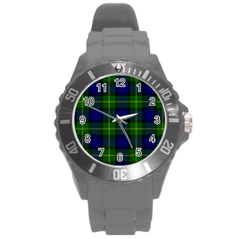 Gordon Tartan Round Plastic Sport Watch (L) from ArtsNow.com Front