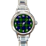 Gordon Tartan Round Italian Charm Watch