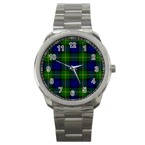 Gordon Tartan Sport Metal Watch from ArtsNow.com Front
