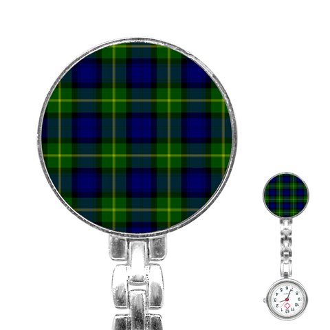 Gordon Tartan Stainless Steel Nurses Watch from ArtsNow.com Front