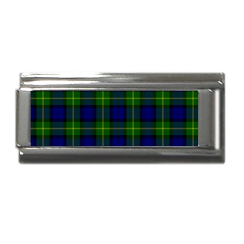Gordon Tartan Superlink Italian Charm (9mm) from ArtsNow.com Front