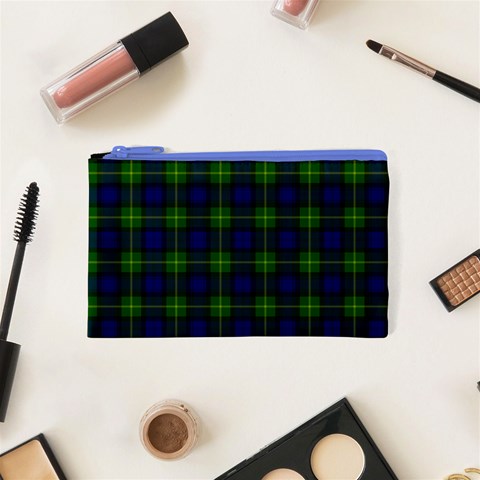 Gordon Tartan Canvas Cosmetic Bag (XS) from ArtsNow.com Front