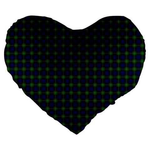 Gordon Tartan Large 19  Premium Heart Shape Cushion from ArtsNow.com Front