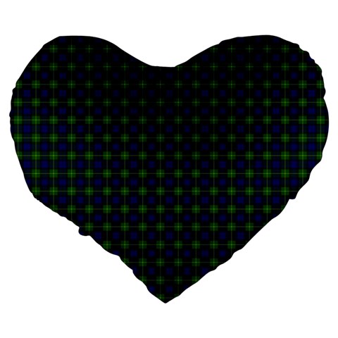 Gordon Tartan Large 19  Premium Heart Shape Cushion from ArtsNow.com Back