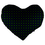 Gordon Tartan Large 19  Premium Flano Heart Shape Cushion
