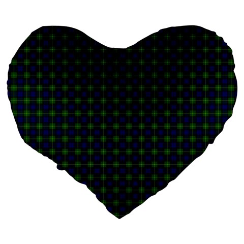 Gordon Tartan Large 19  Premium Flano Heart Shape Cushion from ArtsNow.com Back