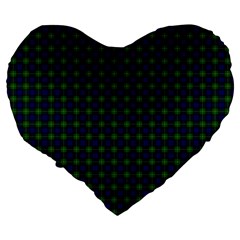 Gordon Tartan Large 19  Premium Flano Heart Shape Cushion from ArtsNow.com Back