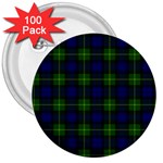 Gordon Tartan 3  Button (100 pack)