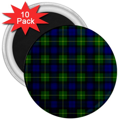 Gordon Tartan 3  Magnet (10 pack) from ArtsNow.com Front