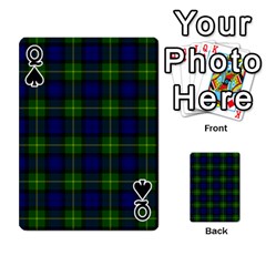 Queen Gordon Tartan Playing Cards 54 Designs from ArtsNow.com Front - SpadeQ