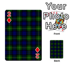 Gordon Tartan Playing Cards 54 Designs from ArtsNow.com Front - Diamond2