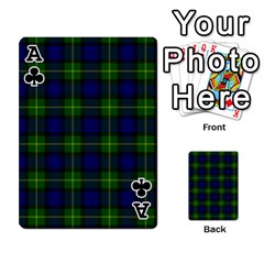 Ace Gordon Tartan Playing Cards 54 Designs from ArtsNow.com Front - ClubA