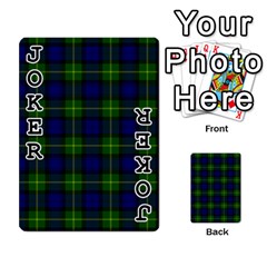 Gordon Tartan Playing Cards 54 Designs from ArtsNow.com Front - Joker1